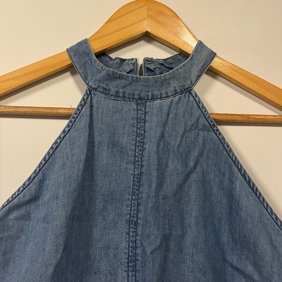 Denim Halter Neck Dress - Picture 4 of 7